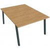 Hobis Pracovný stôl UNI A, 120x75,5x160 cm, dub/čierna