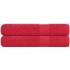 Uteráky do sauny, 2 ks, červené, 80x200 cm, bavlna 100 %