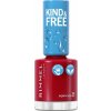 Rimmel London Kind & Free lak na nechty 156 Poppy Pop Red 8 ml