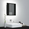 LED kúpeľňová zrkadlová skrinka čierna 40x12x45 cm akryl-ForU-804949