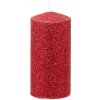 4 ks Sviečka MagicHome Vianoce, 5,5x12 cm, červená, s glitrami