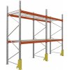 Majster Regál Palettenregale - Grundregal - 350 - 185 - 110 - 2 - 500 - 2 - wire mesh - protector, Pozinkované/Oranžová