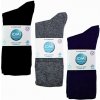 Iomi 6 párov pánske Diabetik Bambusové tenké ponožky tmavé