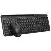 C-TECH WLKMC-05B Quallis, bezdrôtový set klávesnica s myšou, odkladací priestor, USB, CZ/SK, čierna