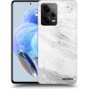 Picasee silikónový čierny obal pre Xiaomi Redmi Note 12 Pro+ 5G - White marble