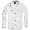 Brandit Slim Fit košeľa s dlhými rukávmi, biela - 4XL
