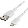 Belkin kábel Boost Charge Braided USB to Lightning 1m - White