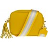 NovaKabelka.sk Bala Gialla Chiaro s prídavným popruhom III kožená talianska crossbody kabelka žltá