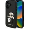 Karl Lagerfeld PU Saffiano Karl and Choupette Zadní Kryt pro iPhone 16 Black