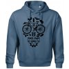 Bike lebka - Oversized mikina pánska Moon - kratšia + širšia - 3XL ( Denim )
