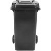 Popolnice D100B 100L čierna plastová s kolieskami