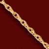 Silver.ag Retiazka na nohu zlatá, rope, loose Dĺžka: 25cm A0167