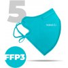 Nanolab nano bezpečný respirátor FFP3 dámsky modrý uni 5 ks