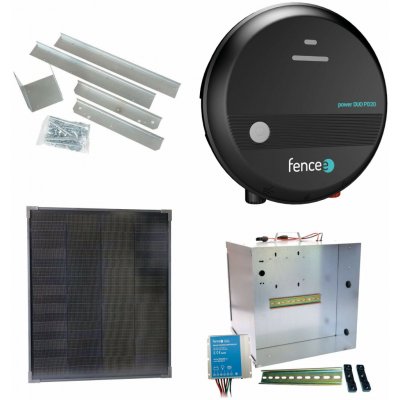 Premium sada solárného ohradníka - Kompletná prenosná schránka + 2 J zdroj, 40 W panel