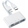 AppleMix Apple iPhone / iPad Lightning / USB-C na USB-C + USB-A + SD / Micro SD adaptér