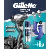 Gillette Mach3 Cleansing gél na holenie 200 ml + Gillette Mach 3 Charcoal holiaci strojček 1 ks + Gillette Mach 3 Charcoal náhradné žiletky 2 ks + ponožky 1 pair
