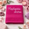 Vyšívaná Osuška s nápisom Najlepšia dcéra