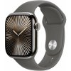 Apple Watch Series 10 GPS + Cellular 46mm Prírodný titán s kamenno sivým športovým remienkom - M/L MWYA3QC/A