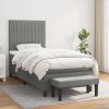 Box spring postel s matrací tmavě šedá 90x200 cm textil Šedá 3136726