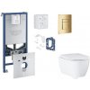 Grohe Rapid SLX - Set predstenovej inštalácie, klozetu, dosky SoftClose, tlačidla Skate Cosmopolitan a súpravy na vhadzovanie tabliet, Cool Sunrise SANI11BB4151
