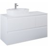 Elita Split skrinka 120x45.8x63.5 cm závesná kúpeľňová skrinka pod umývadlo biela RE012006155290