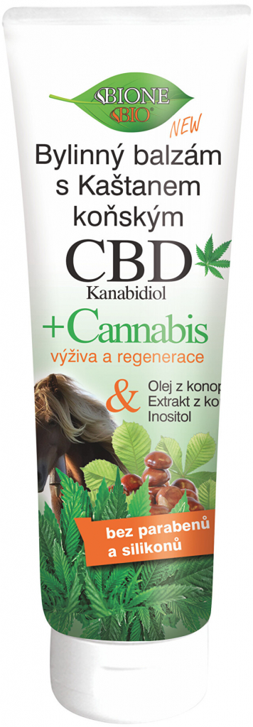 Bione Cosmetics CBD Kanabidiol bylinný balzám s Kaštanem koňským 300 ml