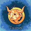 Vymalujsisam.sk Maľovanie podľa čísiel - Býk/Taurus Veľkosť: 50x50cm, Rám: Bez rámu, iba zrolované plátno