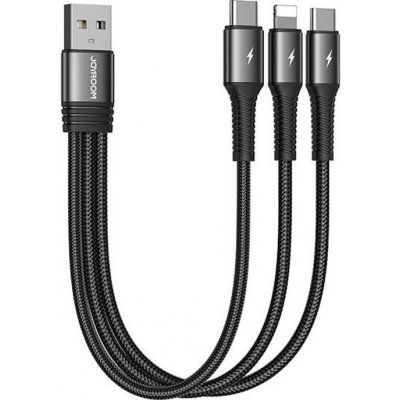 Joyroom S-01530G11 3v1 2x USB-C / Lightning 3,5A, 0,15m, černý