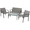 Textilomanie Záhradný set LOUNGE s kreslami, lavicou a stolíkom, sivý