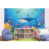 Samolepiaca vliesová fototapeta Žralok s koralovým útesom 375 x 250 cm