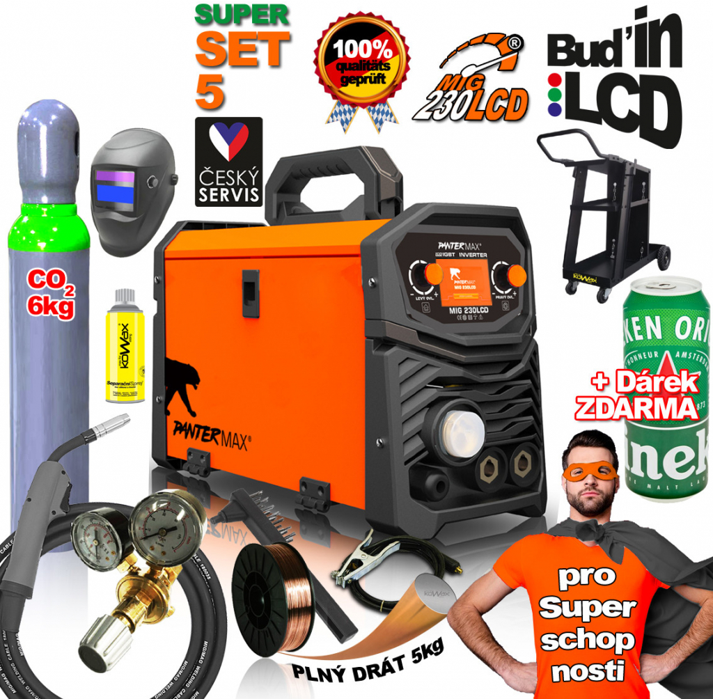 PanterMax MIG230LCD MIG/TIG/MMA SET 5 PMMIG230LCD_S05Sc