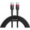 Baseus CATKLF-H91 Cafule USB-C/C PD 2.0 QC 3.0 60W, 2m, černý