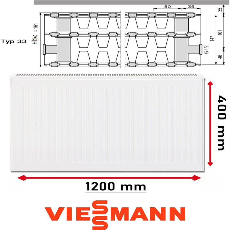 Viessmann 33 400 x 1200 mm