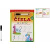 Teddies Čísla od 1 do 50 se stíratelnými listy + popisovač