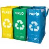 SIXTOL Tašky na triedený odpad Sort Easy 3 slim, 18 × 30 × 40 cm, 3 × 22 l, 3 ks