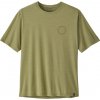 Pánske tričko Patagonia Men's Capilene Cool Daily Shirt - Spoke Stencil Veľkosť: XL / Farba: zelená