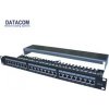 DATACOM Patch panel 24p.CAT6 1U 3x8 LSA, STP 19'' černý s vyvázáním 3121