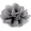 Šifónový kvet Ø8 a 9 cm - 4 ks 2 (9 cm) šedá holubia