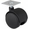 Walteco Nábytkové koliesko s platňou, priemer 50 mm, nosnosť 45 kg Množstvo: 1 ks , 28205