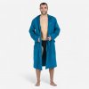 DECATHLON Kompaktný pánsky župan s kapucňou z mikrovlákna tmavomodrý S