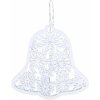 Solight drevený vianočný zvonček, 9x LED, biela, 30cm, časovač, 2x AA (1v296)