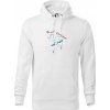 Zubárske tričko mikina pánska Cape s kapucňou biela