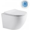 CERANO - WC závesné Verde, Rimless + Slim/UF sedátko - biela lesklá - 49x36 cm CER-417341