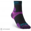 Bridgedale Trail Run UL T2 MS 3/4 CREW dámske ponožky, charcoal/purple L