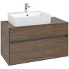 VILLEROY & BOCH Collaro závesná skrinka pod umývadlo na dosku (umývadlo vľavo), 2 zásuvky, 1000 x 500 x 548 mm, Arizona Oak, C12600VH