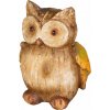 Dekorácia MagicHome Nature, Sova, polyresin, 7,8x6,8x10 cm