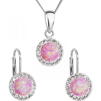 Evolution Group trblietavá súprava šperkov 39160.1 & light rose s.opal