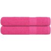 Osušky, 2 ks, ružové, 100x200 cm, bavlna 100 %