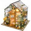 Miniatúrny domček Farebný skleník Kvety Slnko Oranžéria