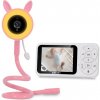 EVOLVEO Baby Monitor N35 – dětská chůvička s kamerou, VOX, teploměr, noční vidění, RGB světlo, Růžová CAM-35P Evolveo